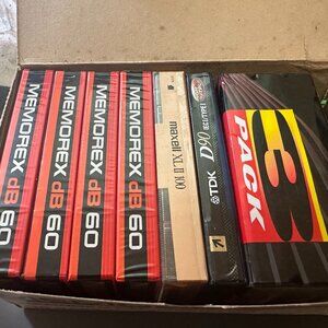 Lot of 9 NOS Blank Cassette Tapes Memorex DB 60 Maxell 100 TDK D90 HD 110